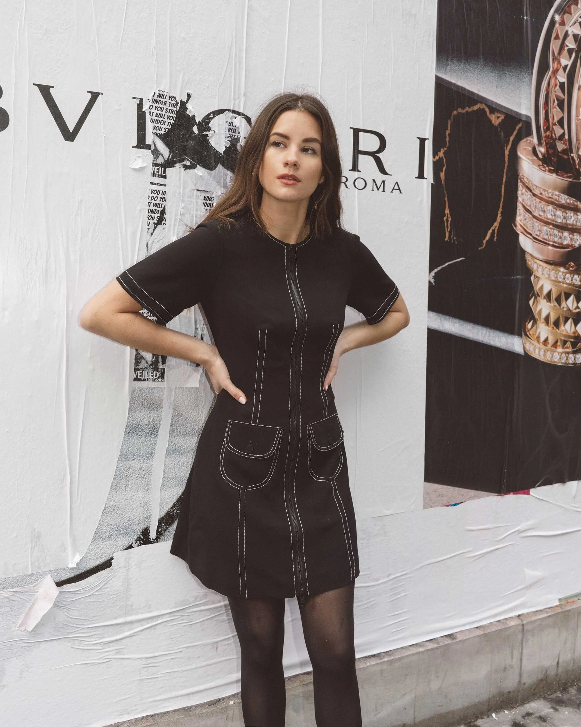 Cinq a Sept Caroline Zip-Front Pocket Dress<br/> — Sarah Christine